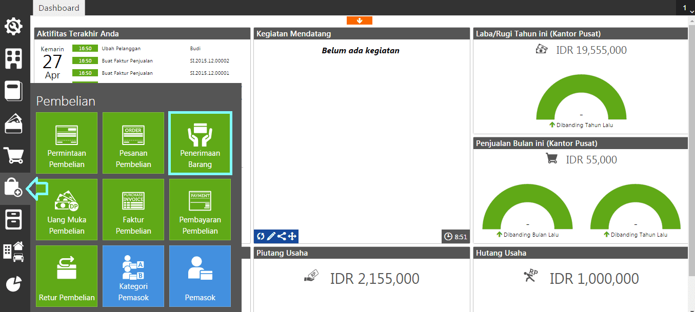 fitur penerimaan barang accurate online
