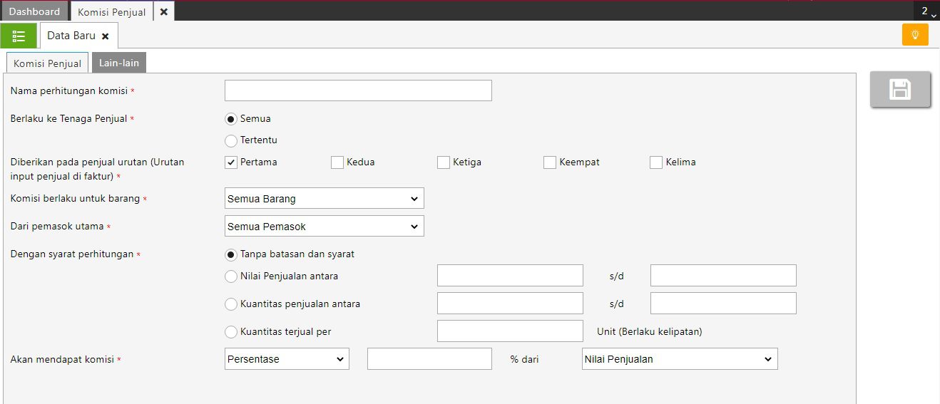fitur komisi penjual accurate online