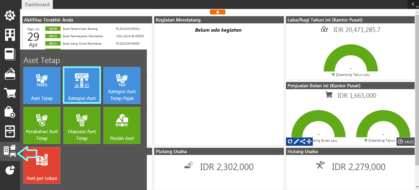 fitur kategori aset tetap accurate online
