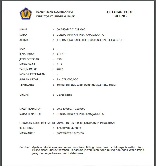 fitur e-billing pajak accurate online